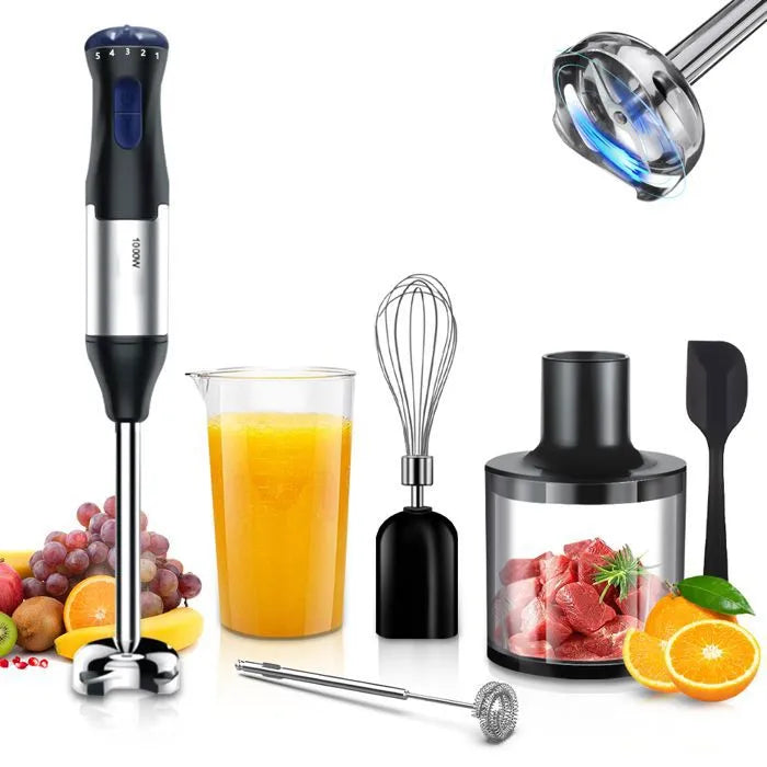 Professional 1000W Immersion Blender, 6-in-1 Electric Blender