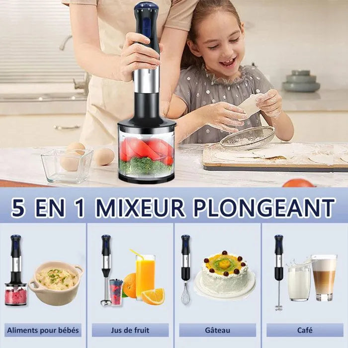 Professional 1000W Immersion Blender, 6-in-1 Electric Blender