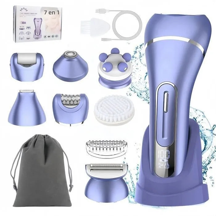 7-in-1 Electric Epilator for Women - IPX7 Waterproof