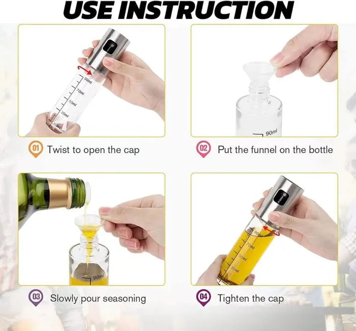 Air fryer oil sprayer, olive oil spray, 100ml kitchen oil sprayer